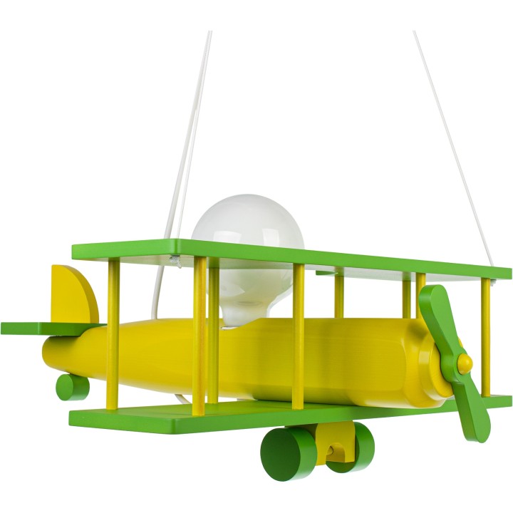 Hängeleuchte Flugzeug - groß, grün