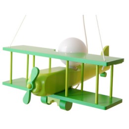 Hängeleuchte Flugzeug - groß, grün