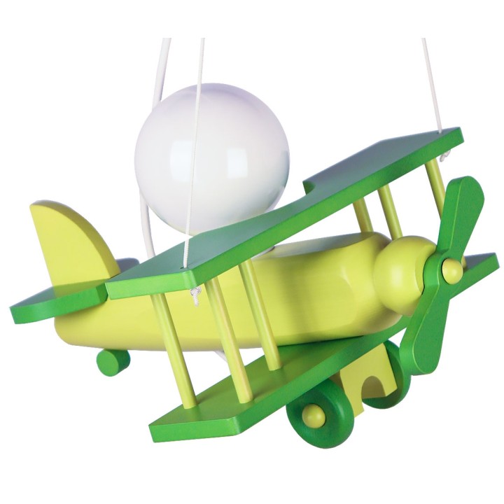 Kleine Pendelleuchte Flugzeug – grün