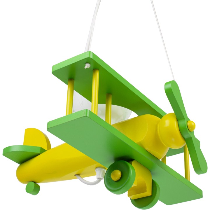Kleine Pendelleuchte Flugzeug – grün