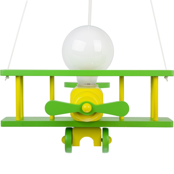 Kleine Pendelleuchte Flugzeug – grün