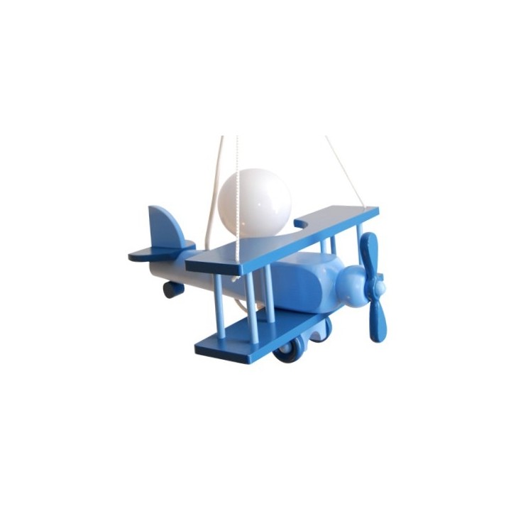 Kleine Pendelleuchte Flugzeug – blau