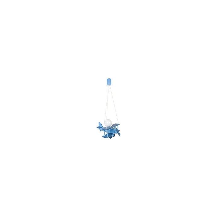 Kleine Pendelleuchte Flugzeug – blau