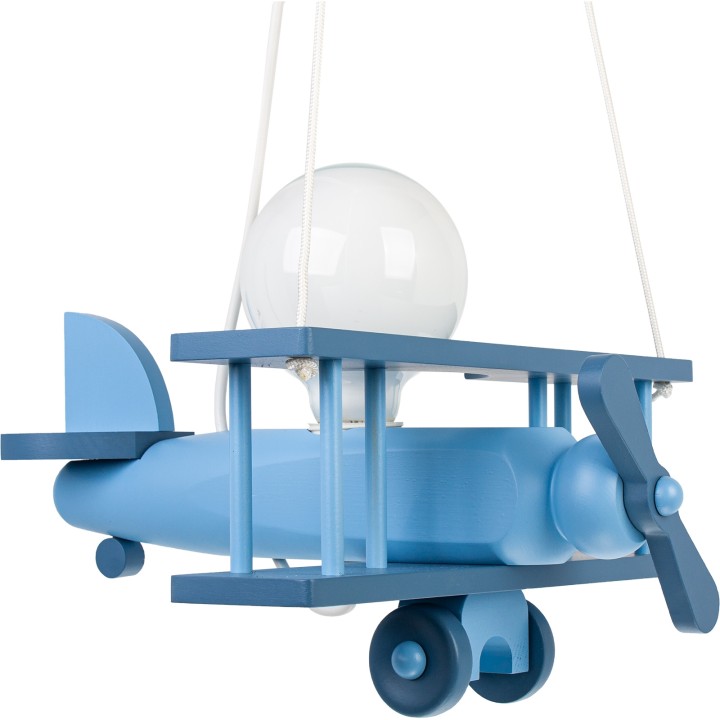 Kleine Pendelleuchte Flugzeug – blau