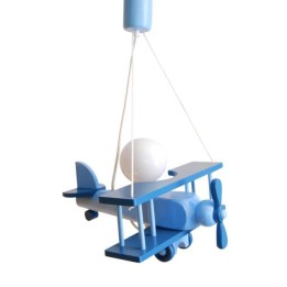 Kleine Pendelleuchte Flugzeug – blau