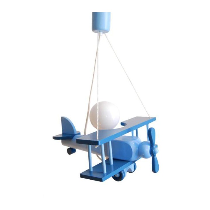 Kleine Pendelleuchte Flugzeug – blau
