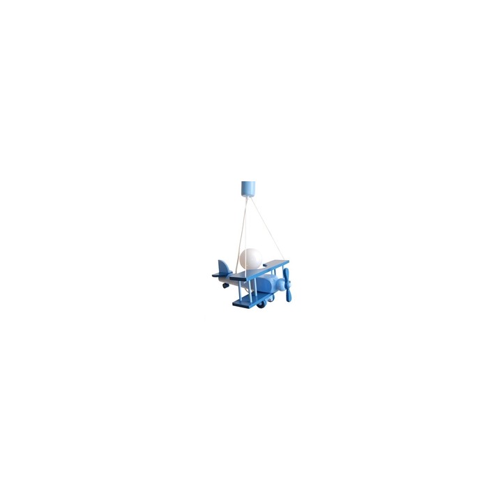 Kleine Pendelleuchte Flugzeug – blau