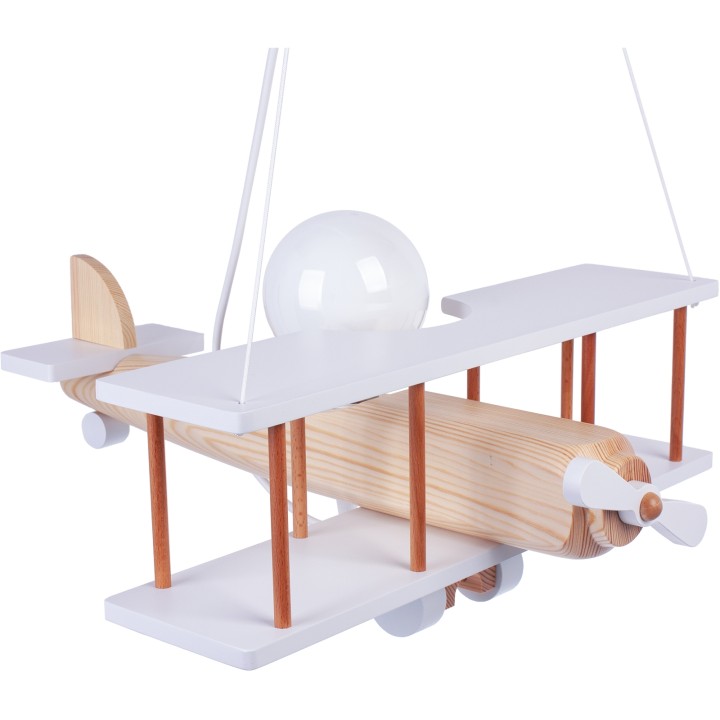 Hängeleuchte Flugzeug - groß, weiß
