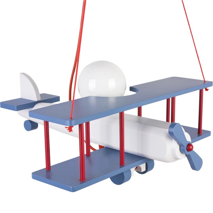 Hängeleuchte Flugzeuge - groß, weiß/blau/rot