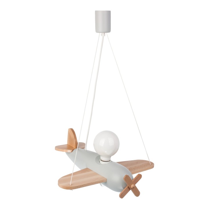 Pendelleuchte Flugzeug - grau