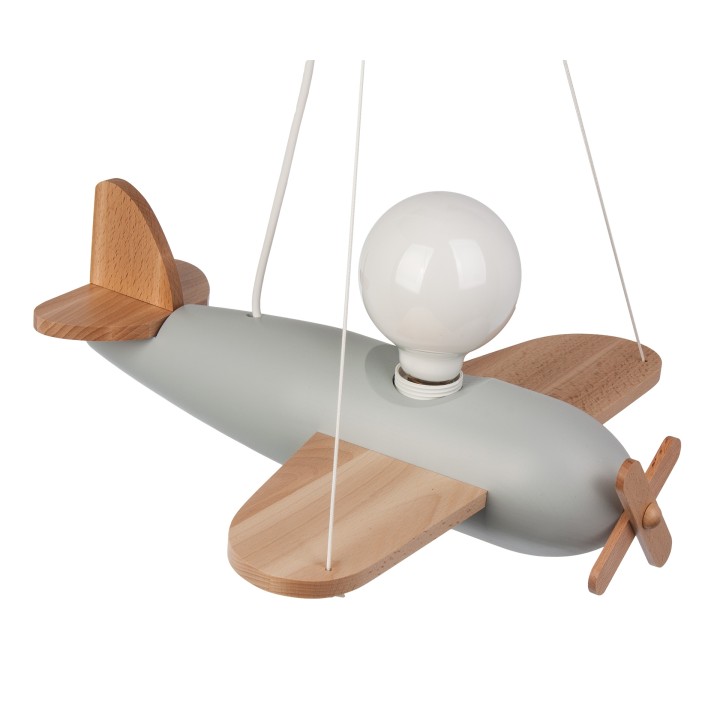 Pendelleuchte Flugzeug - grau