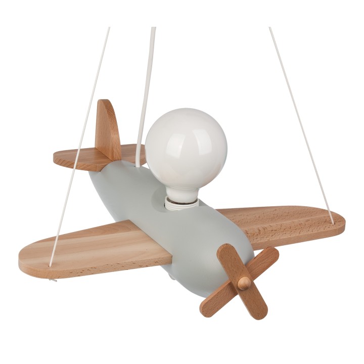 Pendelleuchte Flugzeug - grau