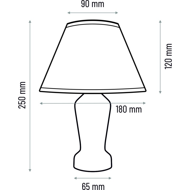 Tischlampe MONA - grauer Marmor