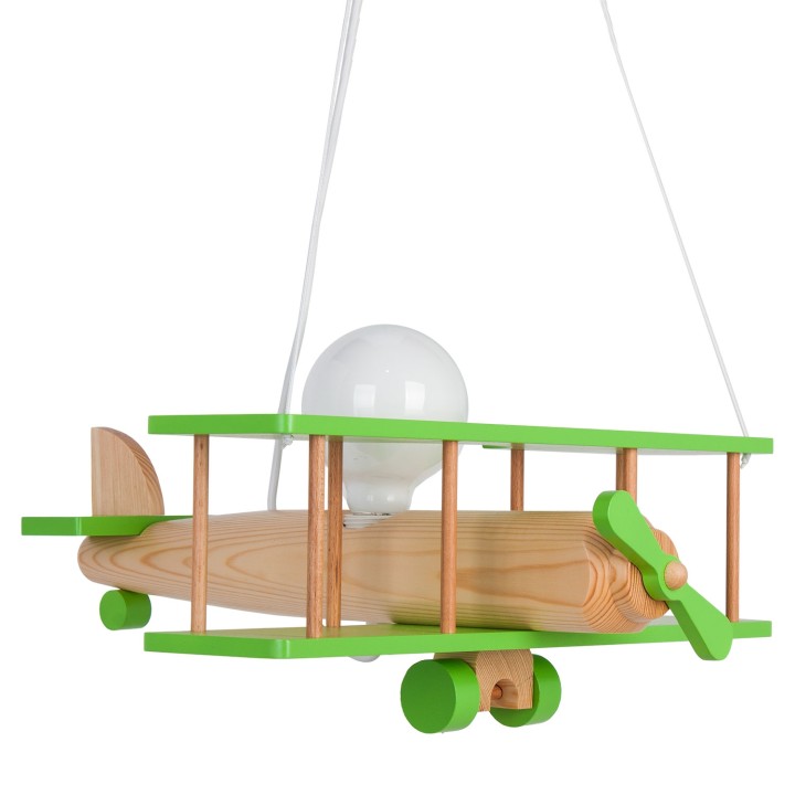 Hängeleuchte Flugzeug - groß, natur/grau