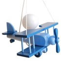 Kleine Pendelleuchte Flugzeug – blau