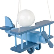 Kleine Pendelleuchte Flugzeug – blau
