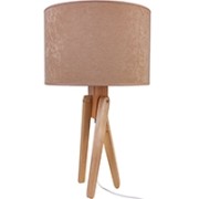 Tischlampe TRIVET (naturholz/beige)