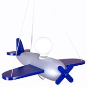 Pendelleuchte Flugzeug - silber/marineblau