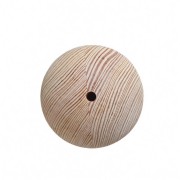 Kiefernholzkugel, Durchmesser 100 mm, mit Loch