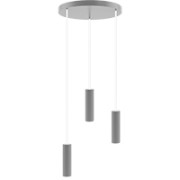 Madera Pendelleuchte /grau/3-flammig/rund