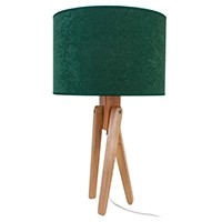 Tischlampe TRIVET (naturholz/waldgrün)