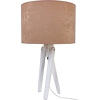 Tischlampe TRIVET - (weiß/beige)