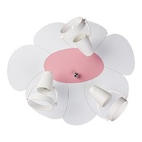 Kinder Deckenlampe BLUME (grau/rosa)