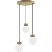 Barrel - Orb Hängeleuchte / eiche / 3-flammig